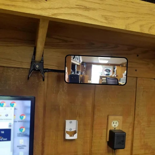Miniatura 2 de Ampper Espejo de seguridad acrílico con clip, espejo de cubículo convexo flexible para seguridad personal y escritorio, monitores de visión trasera