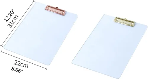 Miniatura 2 de Files Folder Acrylic File Clipboard Folder Writing Pad File Clipboard for Doctor Office Files Organizer (Color : Gold)