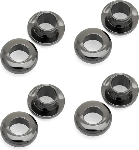 Miniatura 16 de CRAFTMEMORE Anillos de metal a presión con ojales de superficie plana, anillos tóricos para bolso, fácil instalación, paquete de 4 (0.433 in