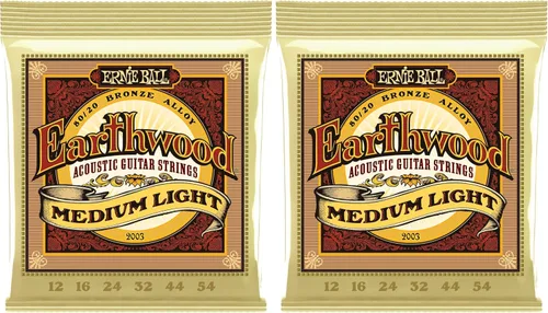 Miniatura 7 de Ernie Ball - Cuerdas personalizadas para guitarra acústica Earthwood de bronce 80/20, calibre medio, calibre 12.5-56 (P02005) (Paquete de 2)