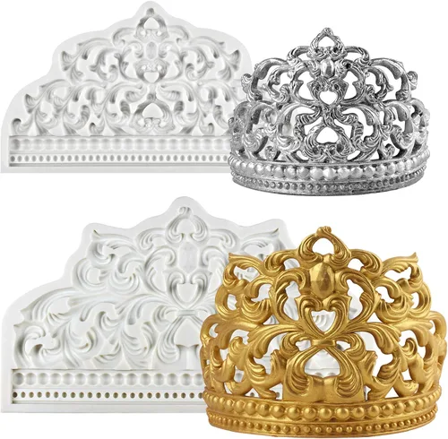 Miniatura 9 de Molde para decoración de pastel de corona, altura de 2.8 pulgadas, tiara de filigrana Tiara de filigrana de 2.8 pulgadas #2667