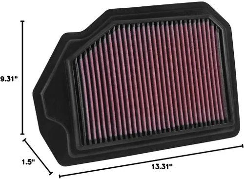 Miniatura 4 de K&N Filtro de aire del motor: reutilizable, limpia cada 75,000 millas, lavable, premium, filtro de aire de repuesto para automóvil: compatible