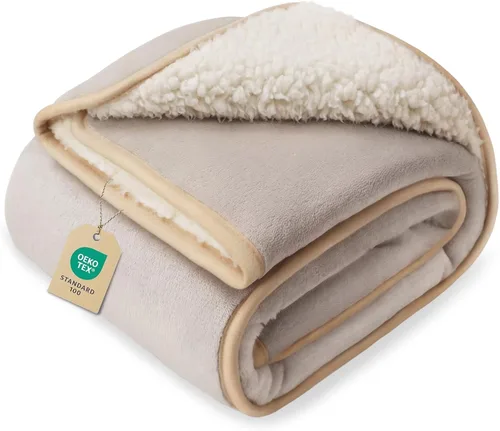 Miniatura 31 de Luciphia Manta de cama impermeable lavable, suave forro polar sherpa reversible para cachorros para perros medianos y grandes, funda protectora
