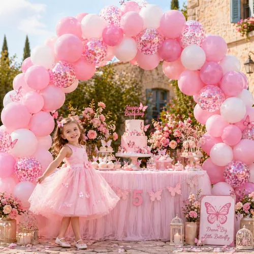 Miniatura 3 de Globos rosa y blanco, 60 paquetes de globos de 12 pulgadas de color rosa claro y blanco con globos de confeti para decoraciones de fiesta