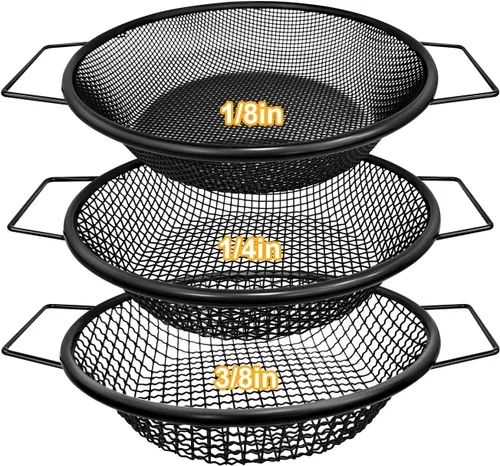 Miniatura 11 de Tamiz de 1/4 Pulgada para Jardinería, Tamiz para Rocas de 5 Galones, Tamiz para Compost y Suciedad, Captura Suciedad, Rocas y Aserrín