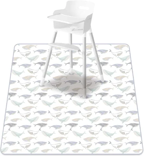 Miniatura 10 de Tapete de salpicaduras para debajo de la silla alta, artes/manualidades, tapete lavable para derrames de bebé, impermeable, antideslizante, tapete