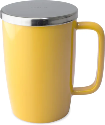 Miniatura 11 de FORLIFE Taza de preparación con acabado brillante de rocío con infusor de cesta y tapa inoxidable "Mirror", 18 onzas, lima