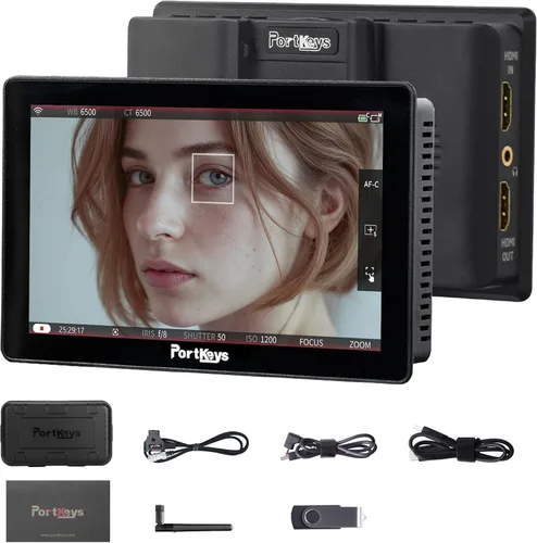 Portkeys LH5P II Monitor de Campo para Cámara de 5.5" 2000nit con Marco de Metal y Control de Cámara para