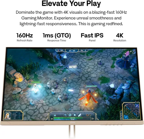 Miniatura 2 de Pixio PX27U Wave Beige 27 pulgadas 160Hz Frecuencia de actualización 4K 3840x2160p Resolución Panel IPS rápido 1ms GTG Tiempo de respuesta Monitor