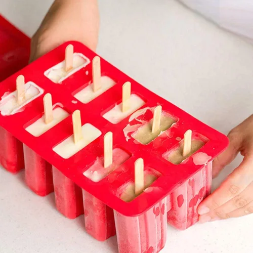 Miniatura 8 de Molde para paletas de silicona de grado alimenticio 4/10 cavidad hecha en casa molde para paletas de cocina sin BPA, congelado helado helado