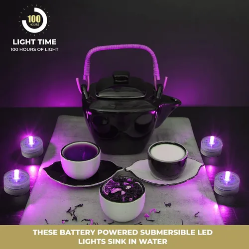 Miniatura 7 de LumaBase 68512 Luces LED sumergibles a pilas, color rosa