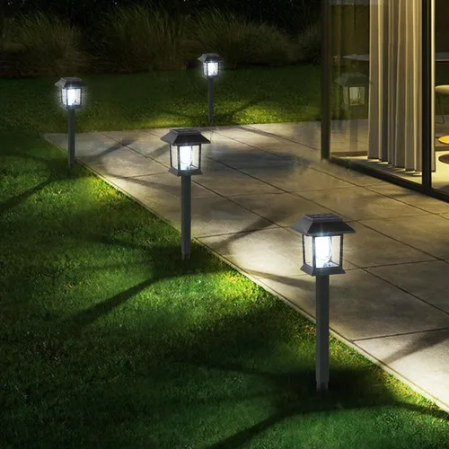 Miniatura 7 de Greluna Luces solares para exteriores, paquete de 6 luces solares impermeables de 6000 K de encendido/apagado automático para jardín, paisaje