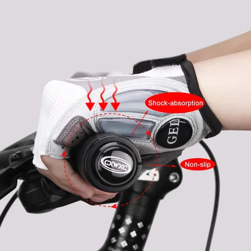 Miniatura 5 de CXWXC Guantes de ciclismo para hombres y mujeres Guantes de gel transpirable para bicicleta de montaña Guantes de bicicleta antideslizantes