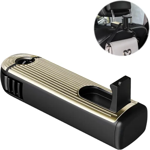 Miniatura 9 de Ganchos para Reposacabezas del Asiento Trasero - Nuevo Gancho de Coche Oculto 2 en 1 con Soporte para Teléfono, Rotación Universal de 360 Grados