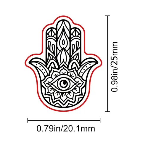 Miniatura 2 de CRASPIRE Sello de cera de loto, sello de cera contra el mal de ojo, Hamsa, retro, vintage, extraíble, latón, cabeza con mango de madera