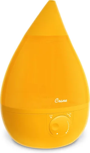Miniatura 15 de Crane Humidificador ultrasónico de niebla fría en forma de lágrima, tanque grande de 1 galón, apagado automático, humidificadores de bebé para Gris
