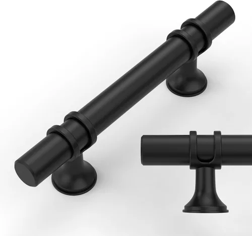 Miniatura 15 de Amerdeco ZH0050 - Paquete de 10 pomos de bronce champán para gabinetes, barra en T de 2 pulgadas, manijas de gabinete de cocina, manijas
