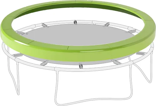 Miniatura 11 de Soozier Funda de resorte para cama elástica de 12 pies/14 pies, repuesto de almohadilla de seguridad para cama elástica, impermeable y resistente a