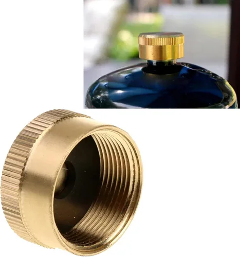Miniatura 5 de Fachmann 6 tapas de botella de propano de latón macizo universal para todos los cilindros de tanque de gas de 1 libra