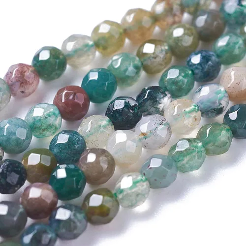 Miniatura 8 de Fashewelry 480 cuentas de cristal redondas facetadas de 0.118 pulgadas (0.118 in), pequeñas cuentas de piedra mixta natural y sintética