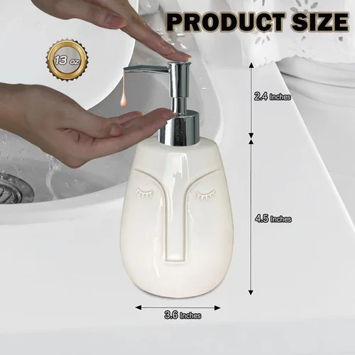 Miniatura 5 de Dispensador de jabón de loción para niña, dispensador de jabón líquido recargable para manos, dispensador de jabón de cocina premium (negro)