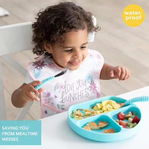 Miniatura 2 de Bumkins Baberos para niña o niño, SuperBib para bebés y niños pequeños de 6 a 24 meses, imprescindibles para comer, alimentar, suministros de D2