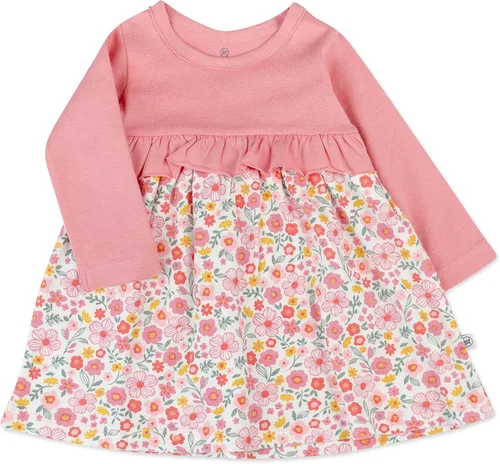 Miniatura 2 de HonestBaby Vestido de fiesta de manga larga de algodón orgánico para niñas