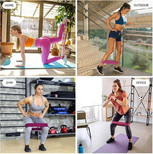 Miniatura 5 de Resistance Loop Exercise Bands for Home Fitness, Yoga Pilates, Stretching, Strength Training, and Physical Therapy - Elastic Bands Set Workout Bands