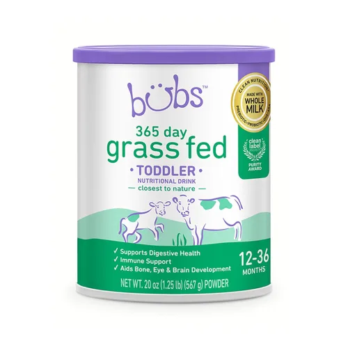 Miniatura 8 de Bubs Fórmula Infantil de 365 Días de Ganado Alimentado con Pasto con Hierro, Polvo a Base de Leche de Vaca para Bebés de 0-12 Meses, Hecha con Leche