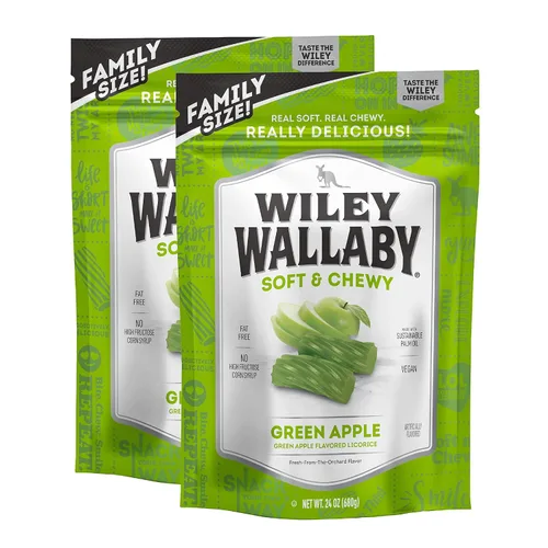 Miniatura 9 de Paquete de variedad de regaliz Wiley Wallaby 10 onzas - Sabores clásicos de arándano, manzana y sandía. Regaliz gourmet estilo australiano suave