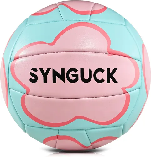 SYNGUCK Size 5 Volleyball,Official Soft Indoor Outdoor Volleyballs Sports Training Game Play Ball for Youth, Teenager, Adult