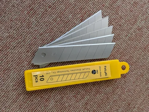 Miniatura 8 de Cuchillo utilitario extra resistente de 0.984 in, 3 unidades, cuchillo Exacto, cortador de caja, cuchillo de construcción, cuchillo retráctil de 1