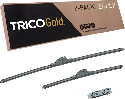 Miniatura 16 de TRICO Gold 21" + 19" Juego de 2 limpiaparabrisas de repuesto automotriz de primera calidad, limpiaparabrisas de haz para lado del pasajero