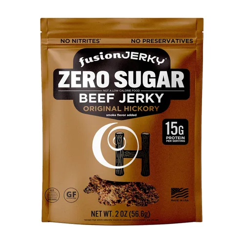 Miniatura 17 de Fusion Jerky - Carne seca artesanal, barbacoa japonesa, 2.5 onzas, todo natural, 0.35 onzas de proteína, carne de origen estadounidense de primera