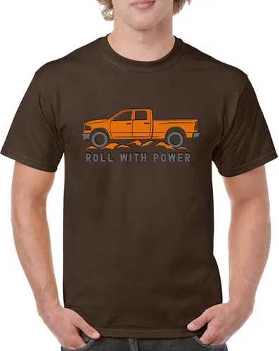 Miniatura 196 de Tee Hunt Camisetas gráficas y camisetas sin mangas para hombre Roll with Power Pickup Truck