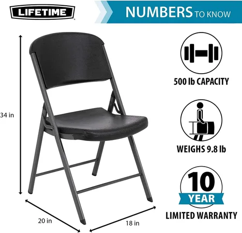 Miniatura 2 de Lifetime Silla plegable con color negro Model#80887U (4, negro)