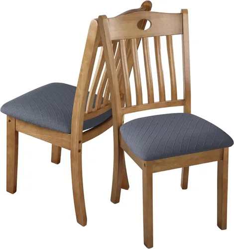 Miniatura 7 de Fuloon Fundas Elásticas para Asientos de Silla 6 PCS, Fundas para Sillas de Comedor Extraíbles y Lavables Anti-Polvo Fundas para Cojines de Asientos