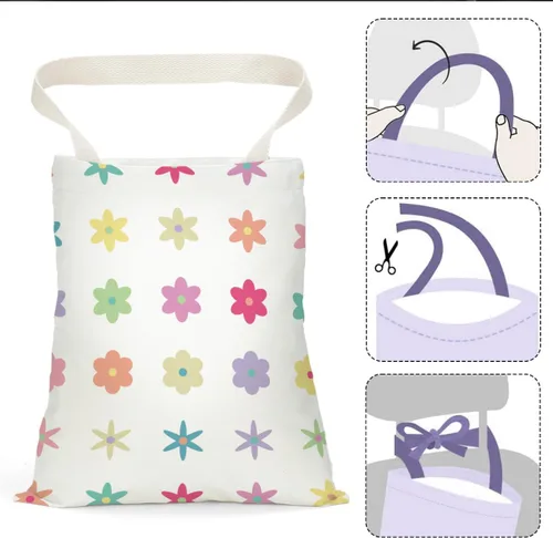 Miniatura 3 de Basurero para automóvil, organizador impermeable para asiento trasero, bolsa de basura colgante para vehículo, viajes, campamento con margaritas