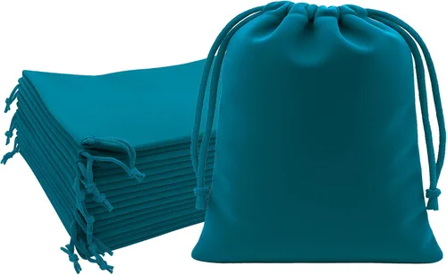 Miniatura 57 de Mandala Crafts Bolsas de terciopelo negro con cordón de 14 x 14 pulgadas, 10 bolsas grandes de terciopelo con cordón a granel para regalos de fiesta
