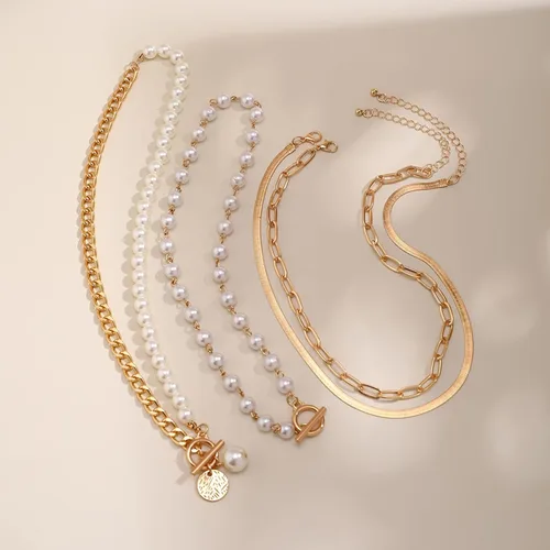 Miniatura 119 de Long tiantian Collares en capas para mujer, joyería occidental para mujer, collar de moneda apilable, collar de país, moderno, bohemio, verano