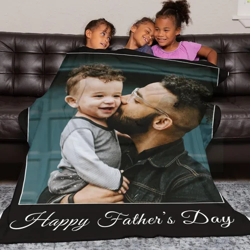 Miniatura 4 de Manta personalizada para el día del padre con foto, regalos personalizados para papá, papá, abuelo, papá, cumpleaños, Navidad