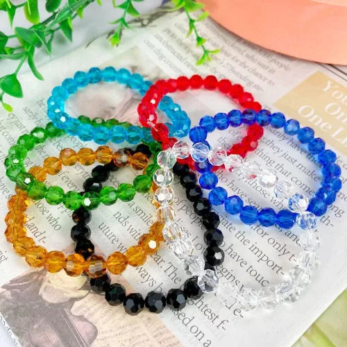 Miniatura 5 de 200 cuentas redondas de cristal de vidrio de 6mm, cuentas espaciadoras facetadas redondas para hacer joyas, pulseras, aretes, collares, campanillas