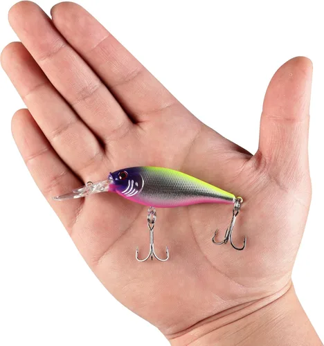 Miniatura 5 de Cebo de pesca Berkley Flicker Shad, Blanco Perla, 3/16 oz, 5cm 2in Crankbaits, Tamaño, perfil y profundidad de buceo imitan el sábalo real