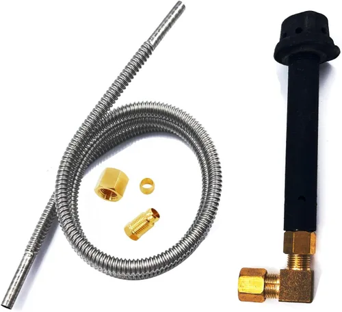 Miniatura 7 de MENSI Kit de seguridad para quemador de chorro de hierro fundido, quemador piloto, mini quemador pequeño, con manguera de línea de gas flexible