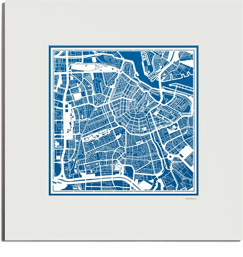 Miniatura 59 de O3 Design Studio Mapa de corte de papel Madrid negro mate de 20 x 20 pulgadas