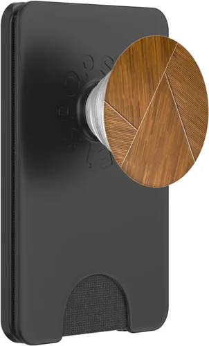 Miniatura 7 de Patrón de madera de bambú con ángulos marrones de madera de grano – PopSockets Grip y soporte para teléfonos y tabletas