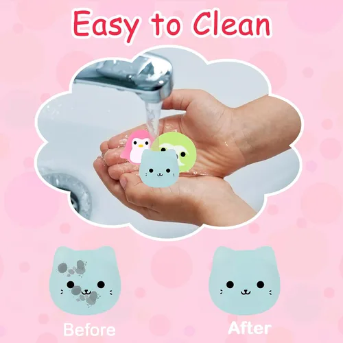 Miniatura 2 de Outee 20 piezas de juguetes Mochi Kawaii animales con caja de regalo que brillan en la oscuridad, lindo juguete para aliviar el estrés, recuerdos