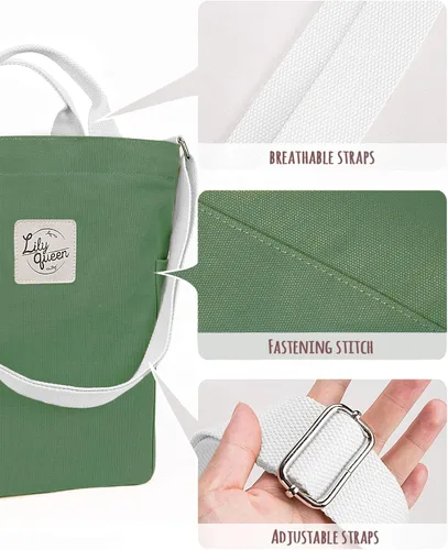 Miniatura 6 de Lily queen Women Canvas Tote Handbags Casual Shoulder Work Bag Crossbody