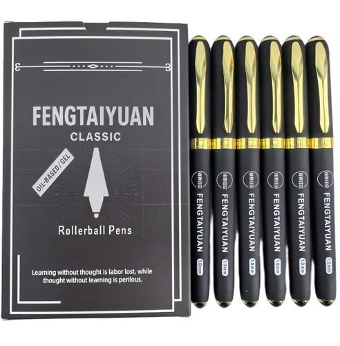 Miniatura 11 de Fengtaiyuan 10P18Pro, bolígrafos de tinta de gel, tinta negra, punta gruesa de 0.039 pulgadas, bolígrafos de escritura, suaves, paquete de 18