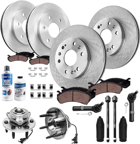 Miniatura 100 de Detroit Axle - Rotores de freno para Jeep Compass 2015-2022 Renegade 2016-2022 Fiat 500X 2016-2022, 2018, 2019, 2020, 2021. Reemplazo de rotores
